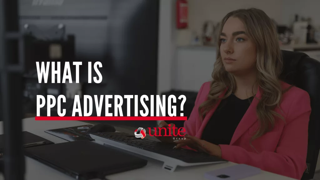 what is PPC advertising - an employee of the unite group working on a computer